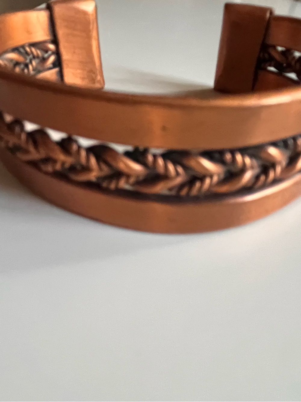 Copper-Tone Braided Cuff Bracelet